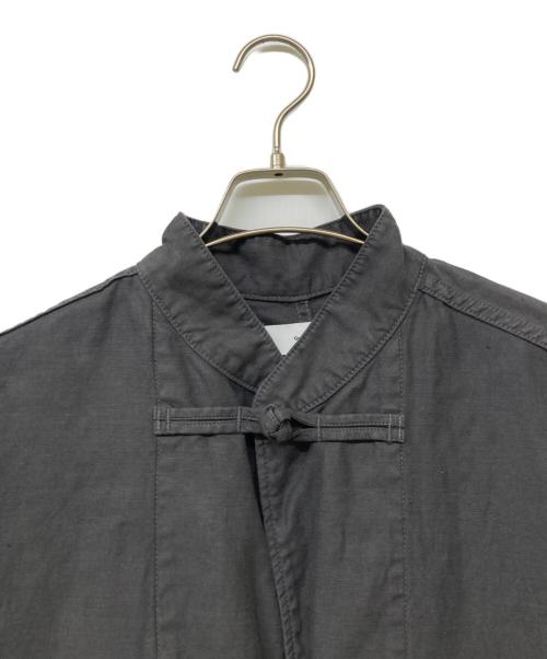 Graphpaper（グラフペーパー）Graphpaper (グラフペーパー) 24SS Cotton Linen Moleskin Overdyed Kung-Fu Coat ブラック サイズ:2の古着・服飾アイテム