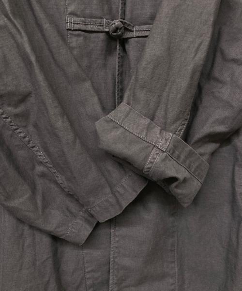 Graphpaper（グラフペーパー）Graphpaper (グラフペーパー) 24SS Cotton Linen Moleskin Overdyed Kung-Fu Coat ブラック サイズ:2の古着・服飾アイテム