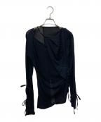 MAISON SPECIALメゾンスペシャル）の古着「Ribbon Design Tops」｜ブラック