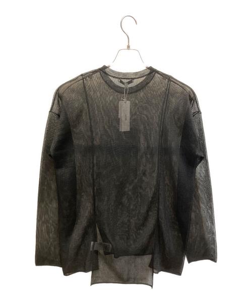 UN3D.（アンスリード）UN3D. (アンスリード) SHEER KT TOP ブラック サイズ:38の古着・服飾アイテム