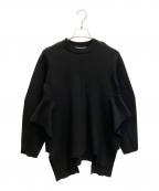 UN3D.アンスリード）の古着「コクーンスリーブデザインニット」｜ブラック