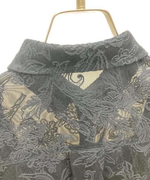 eimy istoire（エイミーイストワール）eimy istoire (エイミーイストワール) Lavinia Laceラッフルパフブラウス ネイビー サイズ:SIZE FREEの古着・服飾アイテム