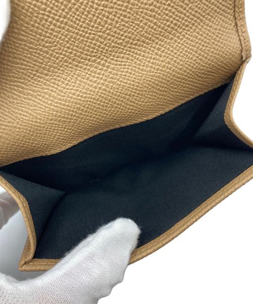 Salvatore Ferragamo（サルヴァトーレ フェラガモ）Salvatore Ferragamo (サルヴァトーレ フェラガモ) ダブルガンチーニ レザーコンパクトウォレット ベージュの古着・服飾アイテム