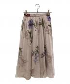 Rirandtureリランドチュール）の古着「ボタニカル大花スカート」｜ベージュ