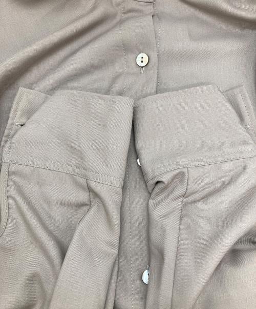 mizuiro-ind（ミズイロインド）mizuiro-ind (ミズイロインド) スタンドカラーフレアシャツワンピース ブラウン サイズ:FREEの古着・服飾アイテム