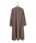 mizuiro-ind (ミズイロインド) スタンドカラーフレアシャツワンピース ブラウン サイズ:FREE：7000円