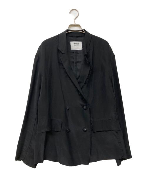 Whim Gazette（ウィムガゼット）Whim Gazette (ウィムガゼット) KYOKO HASEGAWA (京子長谷川) 22SS シルクジャケット ブラック サイズ:Freeの古着・服飾アイテム