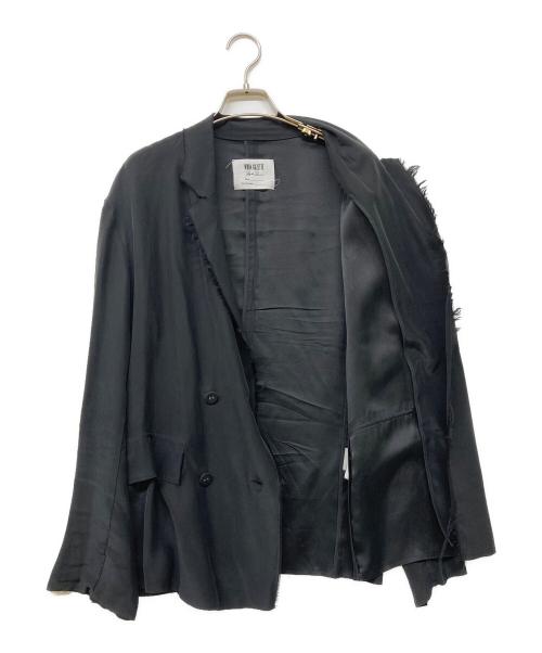 Whim Gazette（ウィムガゼット）Whim Gazette (ウィムガゼット) KYOKO HASEGAWA (京子長谷川) 22SS シルクジャケット ブラック サイズ:Freeの古着・服飾アイテム