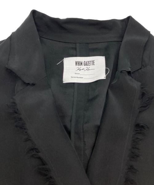 Whim Gazette（ウィムガゼット）Whim Gazette (ウィムガゼット) KYOKO HASEGAWA (京子長谷川) 22SS シルクジャケット ブラック サイズ:Freeの古着・服飾アイテム