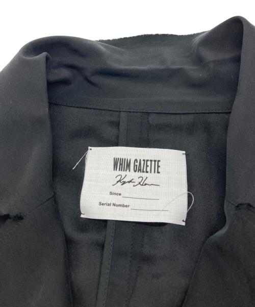 Whim Gazette（ウィムガゼット）Whim Gazette (ウィムガゼット) KYOKO HASEGAWA (京子長谷川) 22SS シルクジャケット ブラック サイズ:Freeの古着・服飾アイテム