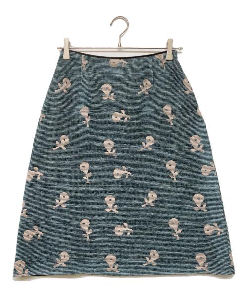 Sally Scott（サリースコット）sally scott (サリースコット) フラワースカート ブルー サイズ:7（61-89）の古着・服飾アイテム