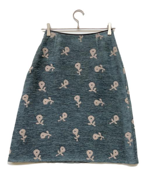 Sally Scott（サリースコット）sally scott (サリースコット) フラワースカート ブルー サイズ:7（61-89）の古着・服飾アイテム