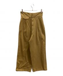 Pal'las Palace（パラスパレス）の古着「20/2フラノチノハイウエストワイドパンツ」｜ブラウン