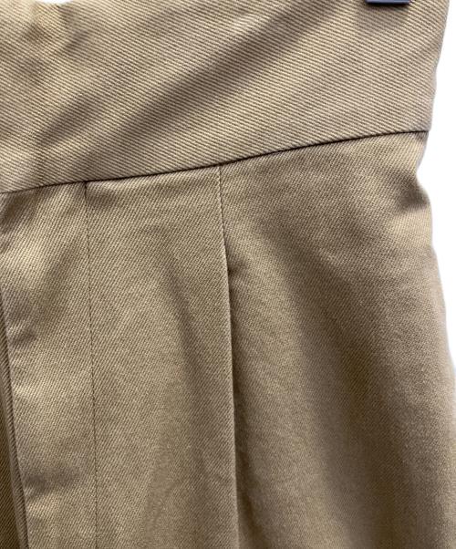 Pal'las Palace（パラスパレス）Pal'las Palace (パラスパレス) 20/2フラノチノハイウエストワイドパンツ ブラウン サイズ:2の古着・服飾アイテム