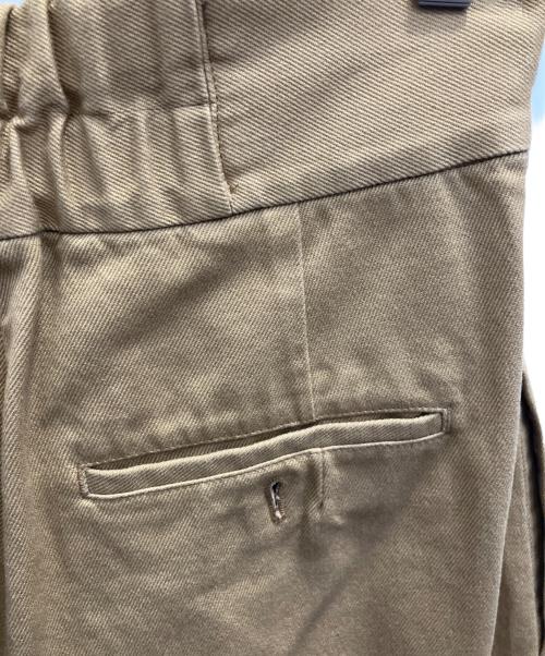 Pal'las Palace（パラスパレス）Pal'las Palace (パラスパレス) 20/2フラノチノハイウエストワイドパンツ ブラウン サイズ:2の古着・服飾アイテム