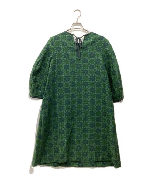 l'atelier du savon（アトリエドゥサボン）l'atelier du savon (アトリエドゥサボン) 刺繍ワンピース グリーン サイズ:Freeの古着・服飾アイテム