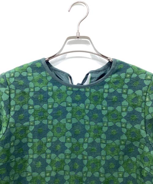 l'atelier du savon（アトリエドゥサボン）l'atelier du savon (アトリエドゥサボン) 刺繍ワンピース グリーン サイズ:Freeの古着・服飾アイテム