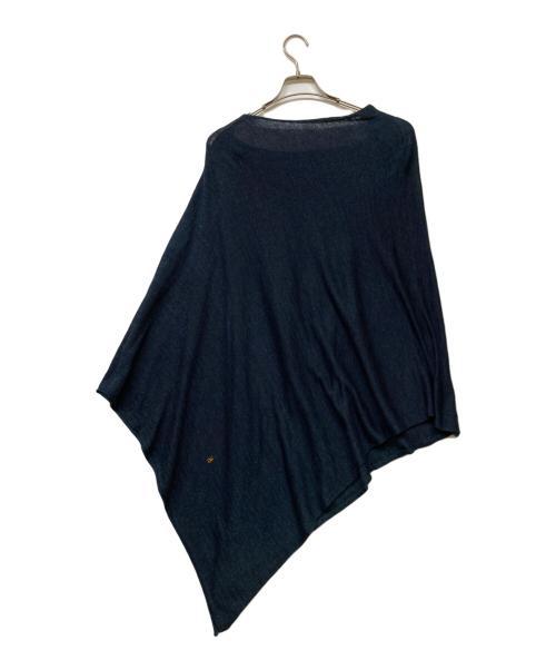 45R（フォーティファイブ・アール）45R (フォーティファイブ・アール) ポンチョニット ネイビー サイズ:Freeの古着・服飾アイテム