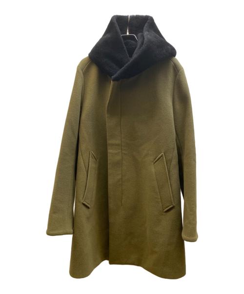 1piu1uguale3（ウノピュウノウグァーレトレ）1piu1uguale3 (ウノピュウノウグァーレトレ) wrap hood coat カーキ サイズ:67/99/Vの古着・服飾アイテム