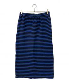 journal standard luxe（ジャーナルスタンダード ラックス）の古着「ドライボーダーニットタイトスカート」｜ブルー