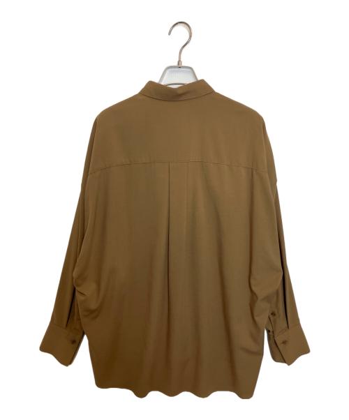 Curensology（カレンソロジー）Curensology (カレンソロジー) ストレッチスキッパーシャツ ブラウン サイズ:Freeの古着・服飾アイテム
