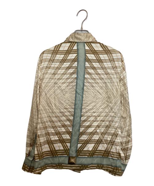 HERMES（エルメス）HERMES (エルメス) メドールボタンシルクシャツ ベージュ サイズ:34の古着・服飾アイテム