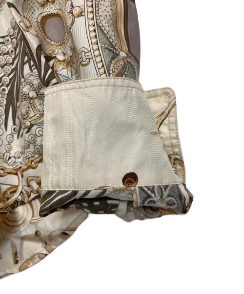 HERMES（エルメス）HERMES (エルメス) ジュエリープリントシルクシャツ ベージュ サイズ:34の古着・服飾アイテム