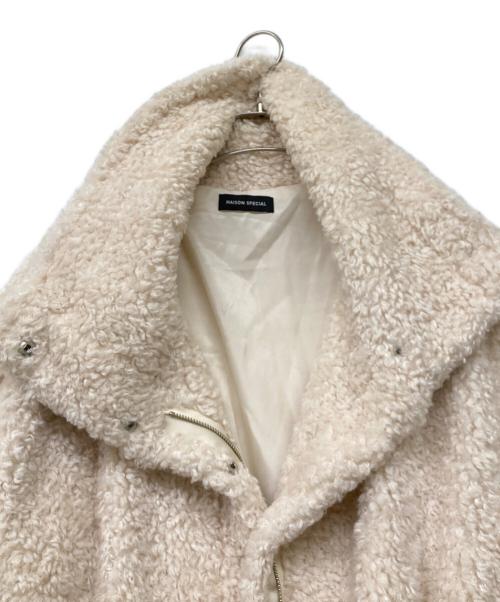 MAISON SPECIAL（メゾンスペシャル）MAISON SPECIAL (メゾンスペシャル) Big Collar Long Boar Blouson ベージュ サイズ:FREEの古着・服飾アイテム