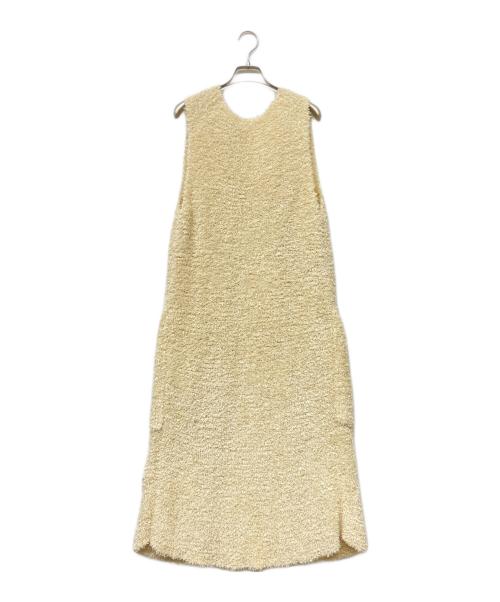 DRAWER（ドゥロワー）DRAWER (ドゥロワー) コットン リボンヤーン ロングジレ ベージュ サイズ:2の古着・服飾アイテム