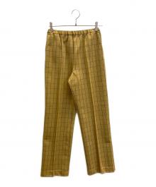 6(ROKU) BEAUTY&YOUTH（ロク ビューティーアンドユース）の古着「CHECK CUTSEW PANTS」｜ベージュ