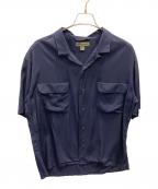 NIGEL CABOURNナイジェルケーボン）の古着「OPEN COLLAR SHIRT」｜ネイビー