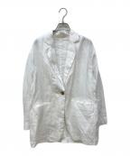 GALLARDA GALANTE1ガリャルダガランテ）の古着「リネンオーバーサイズジャケット」｜ホワイト