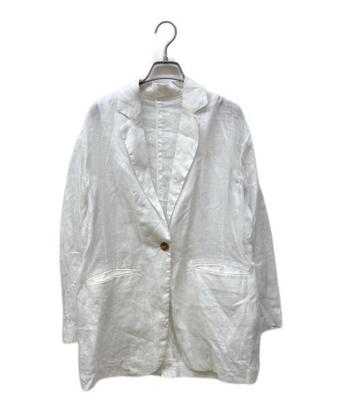 GALLARDA GALANTE1（ガリャルダガランテ）GALLARDA GALANTE1 (ガリャルダガランテ) リネンオーバーサイズジャケット ホワイト サイズ:Freeの古着・服飾アイテム