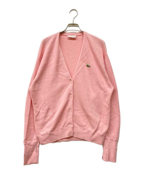 LACOSTE（ラコステ）LACOSTE (ラコステ) オーガニックコットンニットカーディガン ピンク サイズ:38の古着・服飾アイテム
