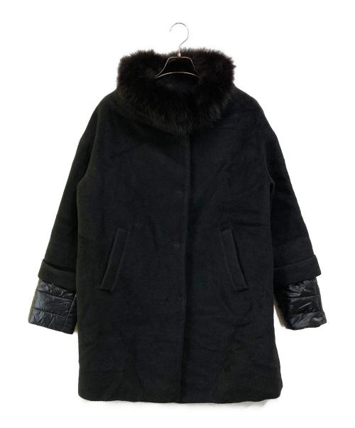 HERNO（ヘルノ）HERNO (ヘルノ) アンゴラシルク混コート ネイビー サイズ:SIZE 42の古着・服飾アイテム
