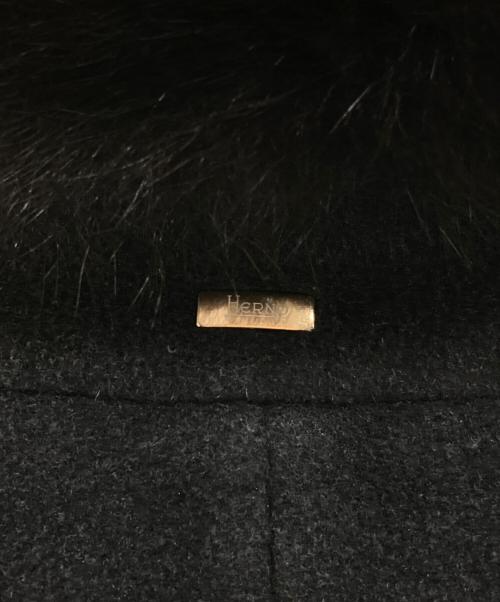 HERNO（ヘルノ）HERNO (ヘルノ) アンゴラシルク混コート ネイビー サイズ:SIZE 42の古着・服飾アイテム