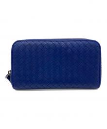 BOTTEGA VENETA（ボッテガベネタ）の古着「ランドファスナー長財布」｜ネイビー