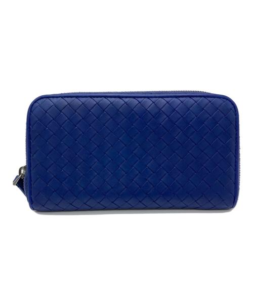 BOTTEGA VENETA（ボッテガベネタ）BOTTEGA VENETA (ボッテガベネタ) ランドファスナー長財布 ネイビーの古着・服飾アイテム