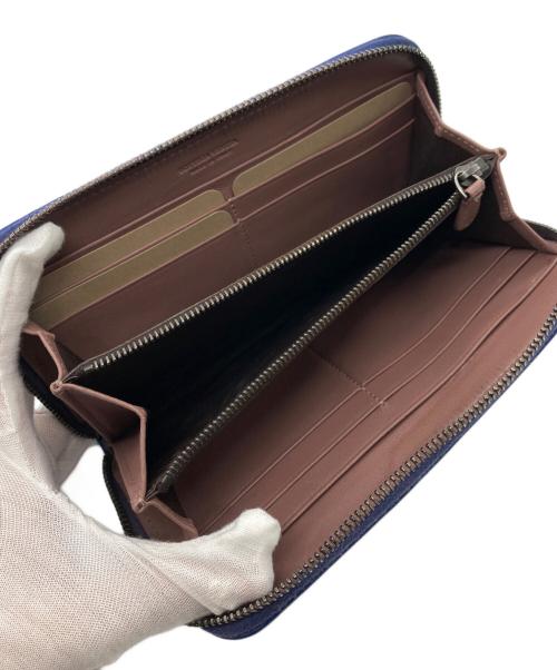 BOTTEGA VENETA（ボッテガベネタ）BOTTEGA VENETA (ボッテガベネタ) ランドファスナー長財布 ネイビーの古着・服飾アイテム