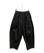 Curensologyカレンソロジー）の古着「コットンリネンドロストパンツ」｜ブラック