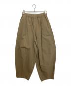 Curensologyカレンソロジー）の古着「コットンリネンドロストパンツ」｜オリーブ