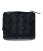 BOTTEGA VENETAボッテガベネタ）の古着「イントレチャートコンパクトウォレット」｜ブラック