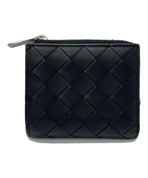 BOTTEGA VENETA（ボッテガベネタ）BOTTEGA VENETA (ボッテガベネタ) イントレチャートコンパクトウォレット ブラックの古着・服飾アイテム