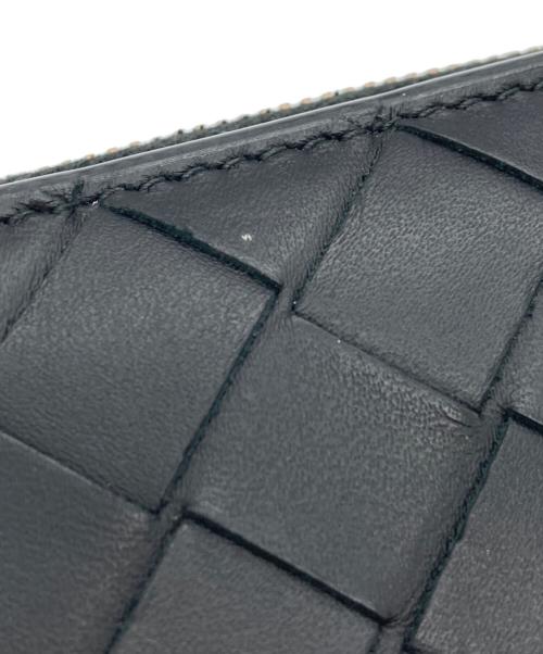 BOTTEGA VENETA（ボッテガベネタ）BOTTEGA VENETA (ボッテガベネタ) イントレチャートコンパクトウォレット ブラックの古着・服飾アイテム