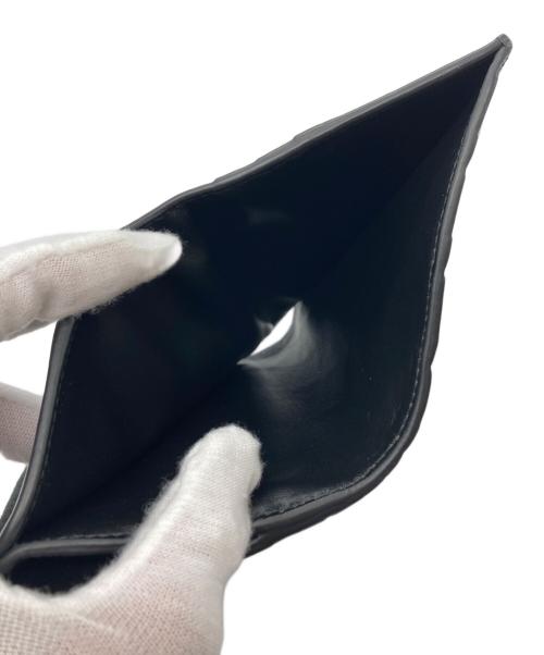 BOTTEGA VENETA（ボッテガベネタ）BOTTEGA VENETA (ボッテガベネタ) イントレチャートコンパクトウォレット ブラックの古着・服飾アイテム