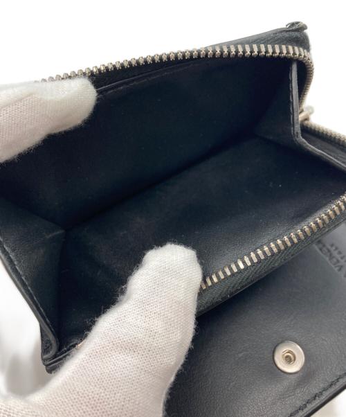 BOTTEGA VENETA（ボッテガベネタ）BOTTEGA VENETA (ボッテガベネタ) イントレチャートコンパクトウォレット ブラックの古着・服飾アイテム