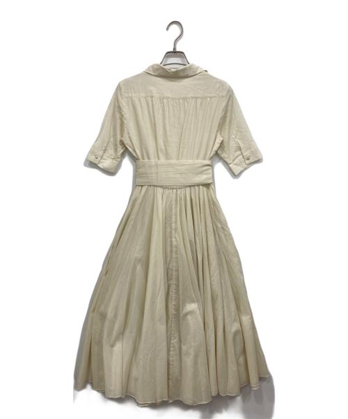 JENNE（ジェンヌ）JENNE (ジェンヌ) オードリールック 半袖フレアシャツワンピース ベージュ サイズ:Sの古着・服飾アイテム