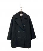 UNITED ARROWSユナイテッドアローズ）の古着「メルトンPコート」｜ブラック