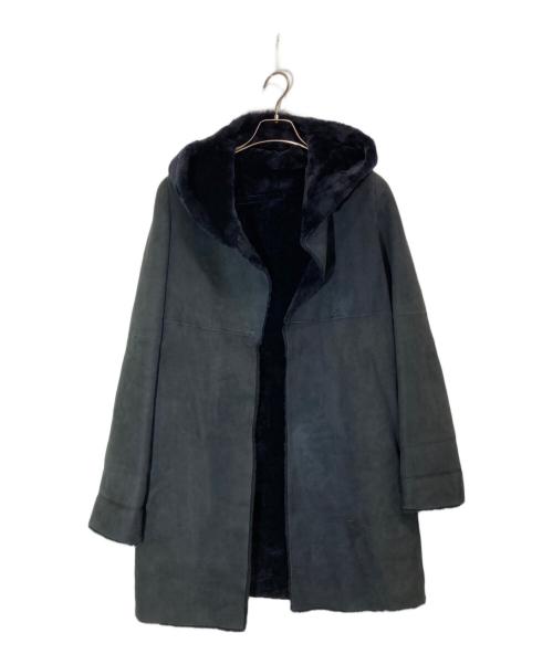 UNITED ARROWS TOKYO（ユナイテッドアローズトウキョウ）UNITED ARROWS TOKYO (ユナイテッドアローズトウキョウ) リアルムートンコート ネイビー サイズ:38 未使用品の古着・服飾アイテム