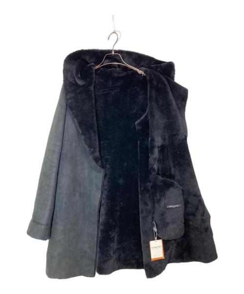 UNITED ARROWS TOKYO（ユナイテッドアローズトウキョウ）UNITED ARROWS TOKYO (ユナイテッドアローズトウキョウ) リアルムートンコート ネイビー サイズ:38 未使用品の古着・服飾アイテム